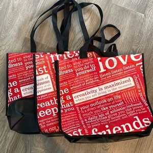 3 Large Lululemon shopping bags - never been used